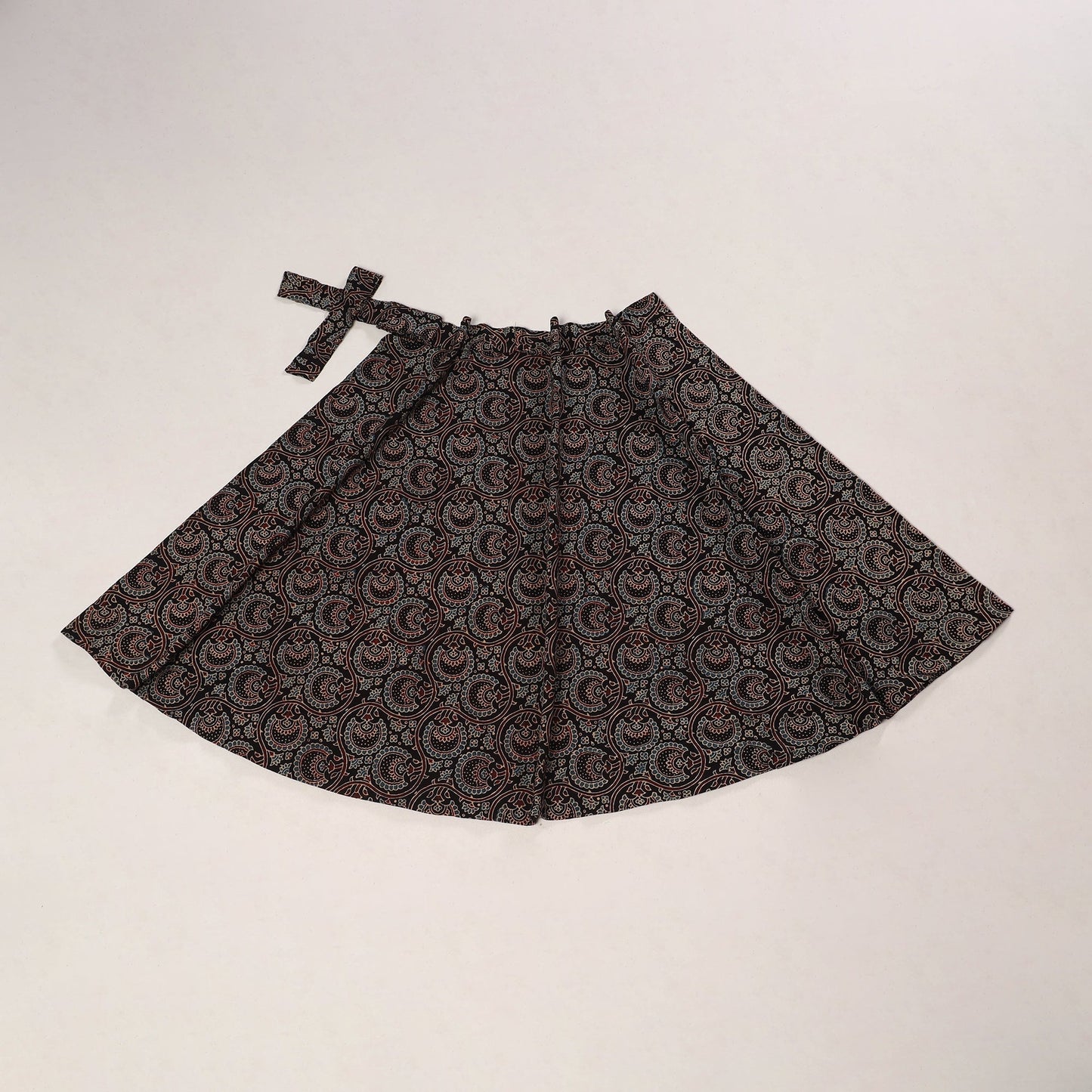 Black - cotton wrap around skirt 32 - handcrafted