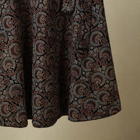 Black - cotton wrap around skirt 32 - handcrafted