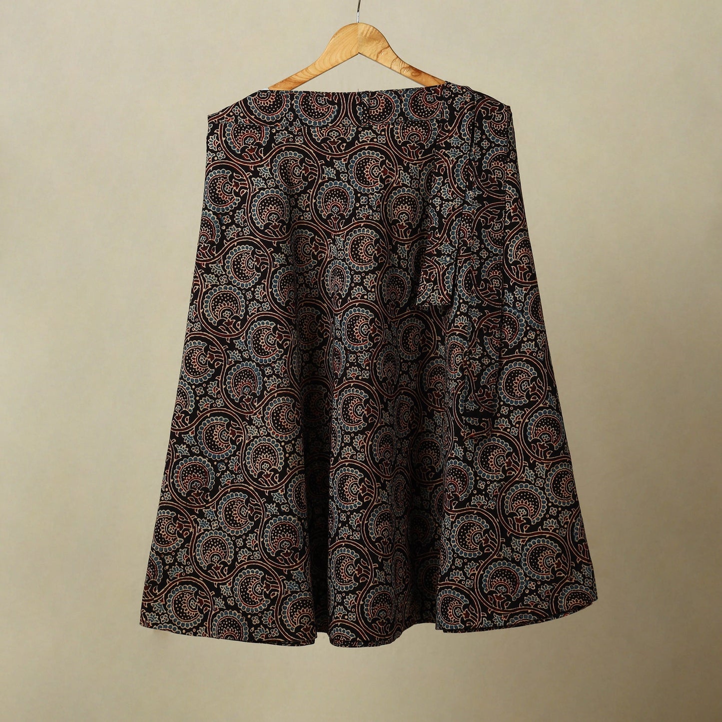 Black - cotton wrap around skirt 32 - handcrafted