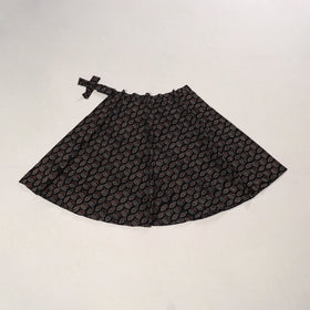 Black - cotton wrap around skirt 34 - handcrafted