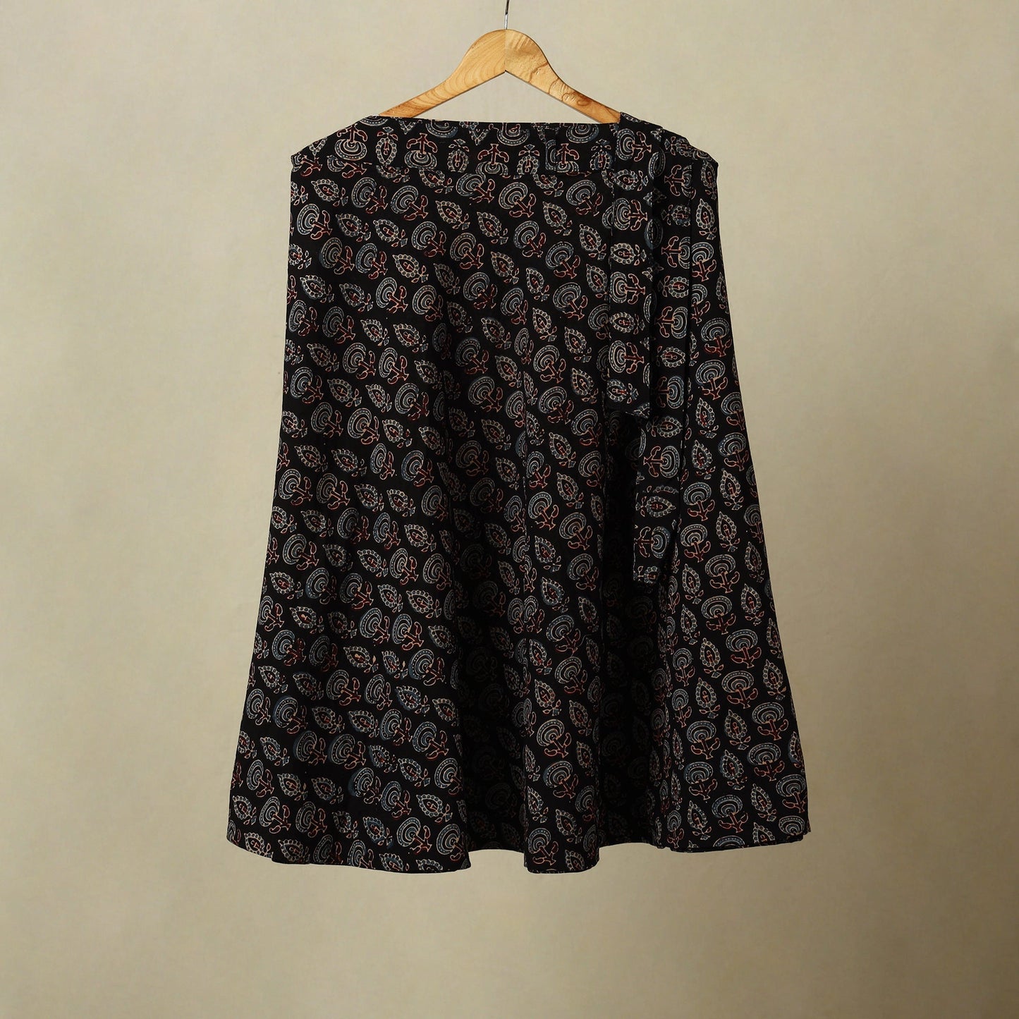 Black - cotton wrap around skirt 34 - handcrafted