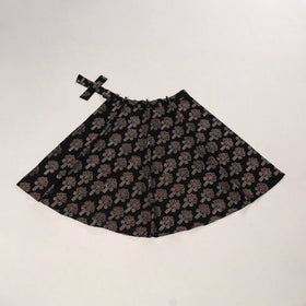 Black - cotton wrap around skirt 38 - handcrafted