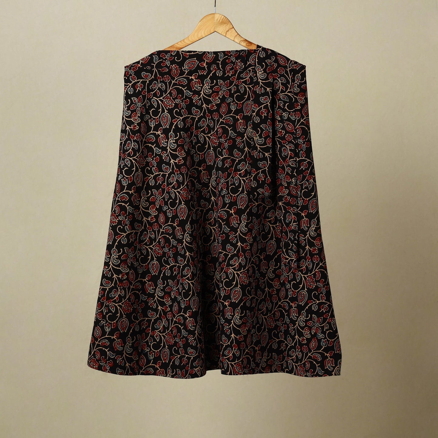 Black - cotton wrap around skirt 40 - handcrafted