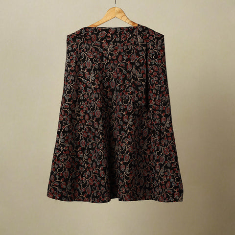 Black - cotton wrap around skirt 40 - handcrafted