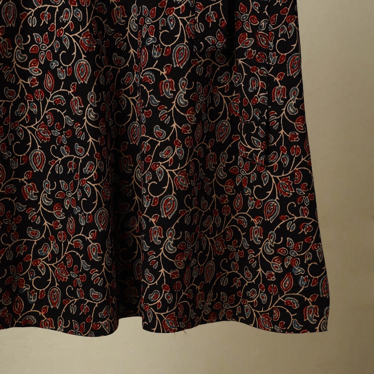 Black - cotton wrap around skirt 40 - handcrafted