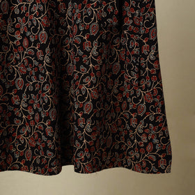 Black - cotton wrap around skirt 40 - handcrafted