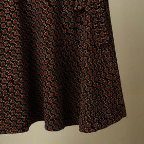 Black - cotton wrap around skirt 41 - handcrafted