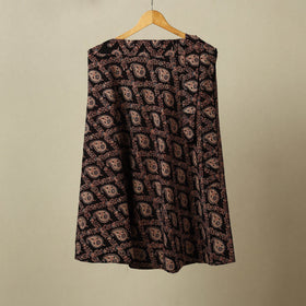 Black - cotton wrap around skirt 45 - handcrafted