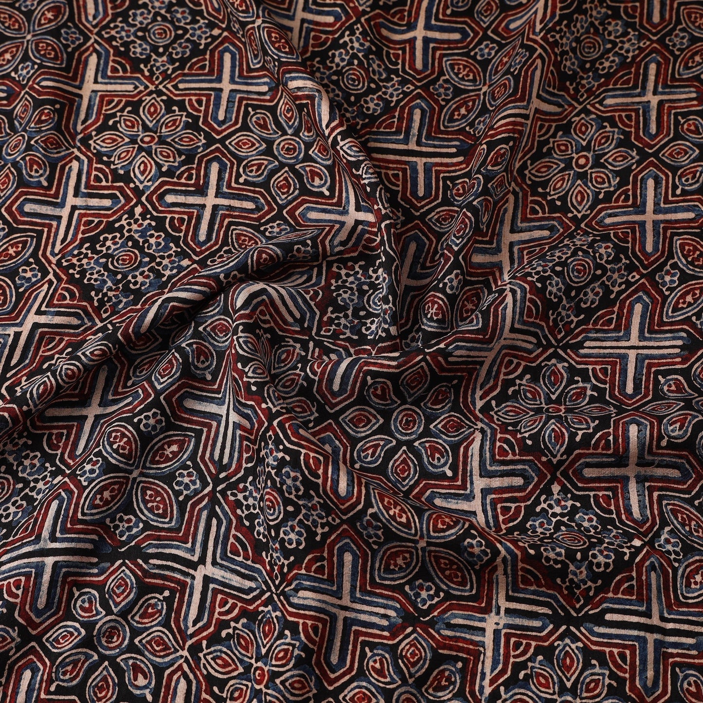 Natural dyed dola silk hand fabric 02 - handcrafted