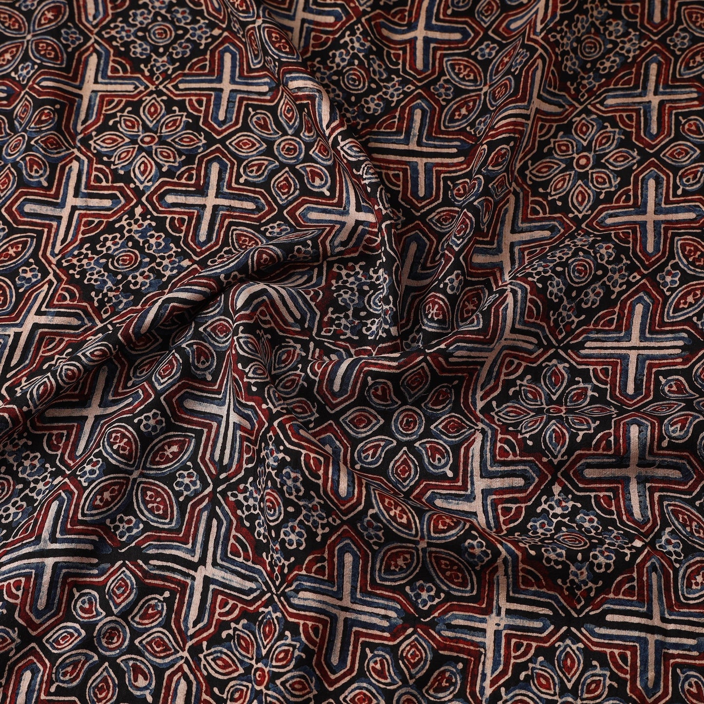 Natural dyed dola silk hand fabric 02 - handcrafted