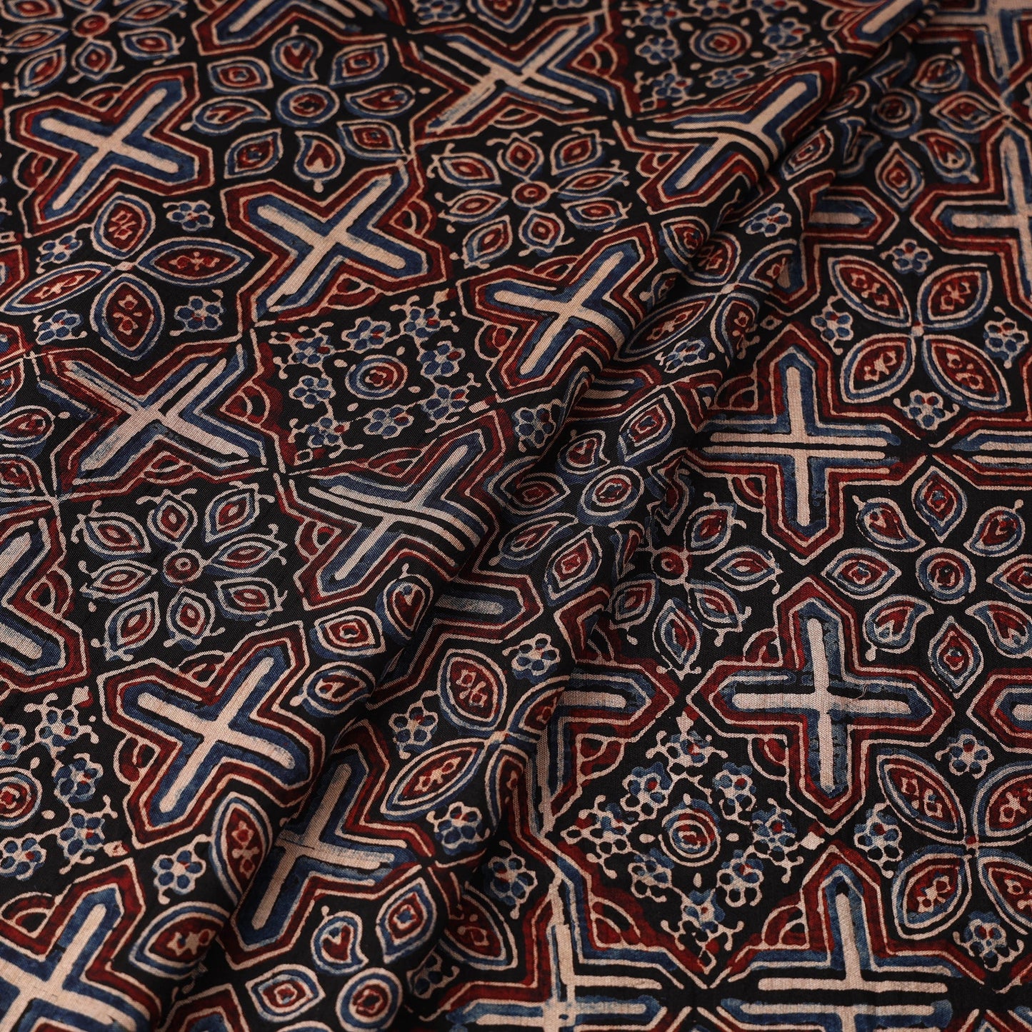 Natural dyed dola silk hand fabric 02 - handcrafted