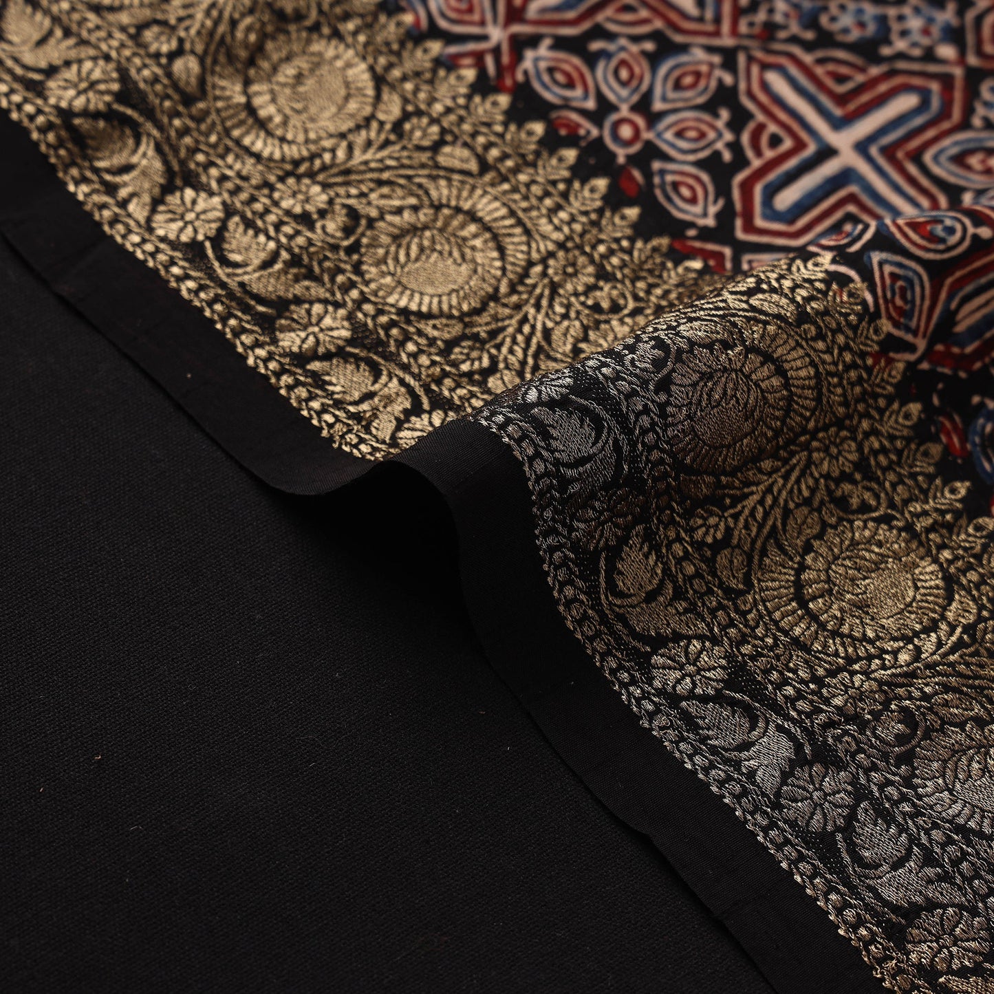 Natural dyed dola silk hand fabric 02 - handcrafted