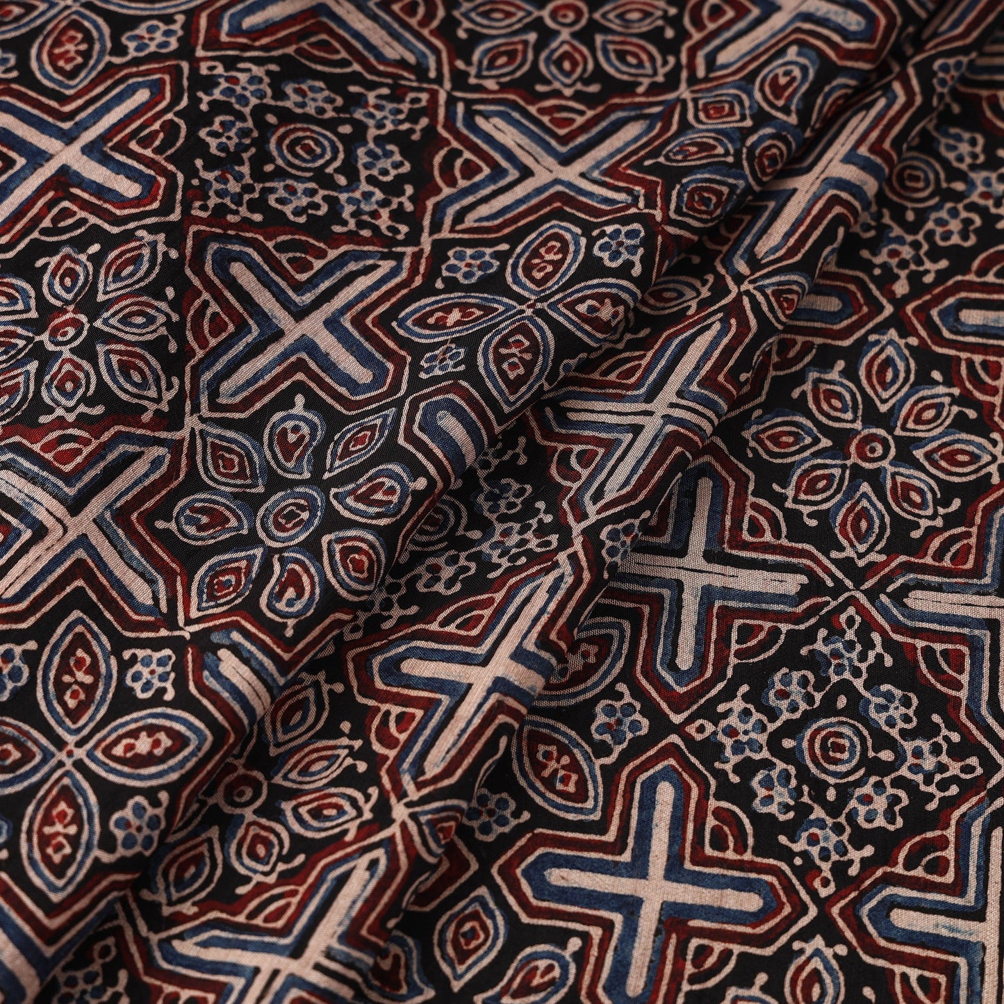 Natural dyed dola silk hand fabric 03 - handcrafted