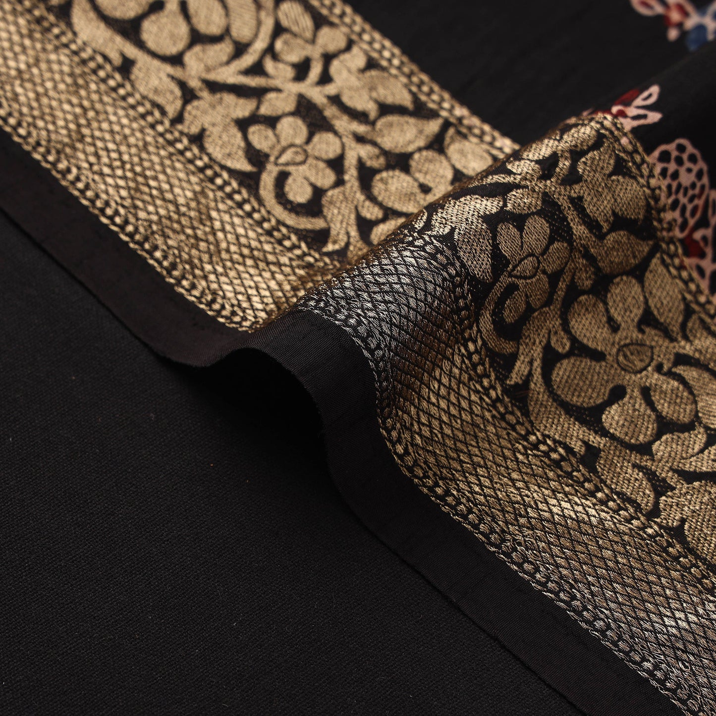 Natural dyed dola silk hand fabric 07 - handcrafted