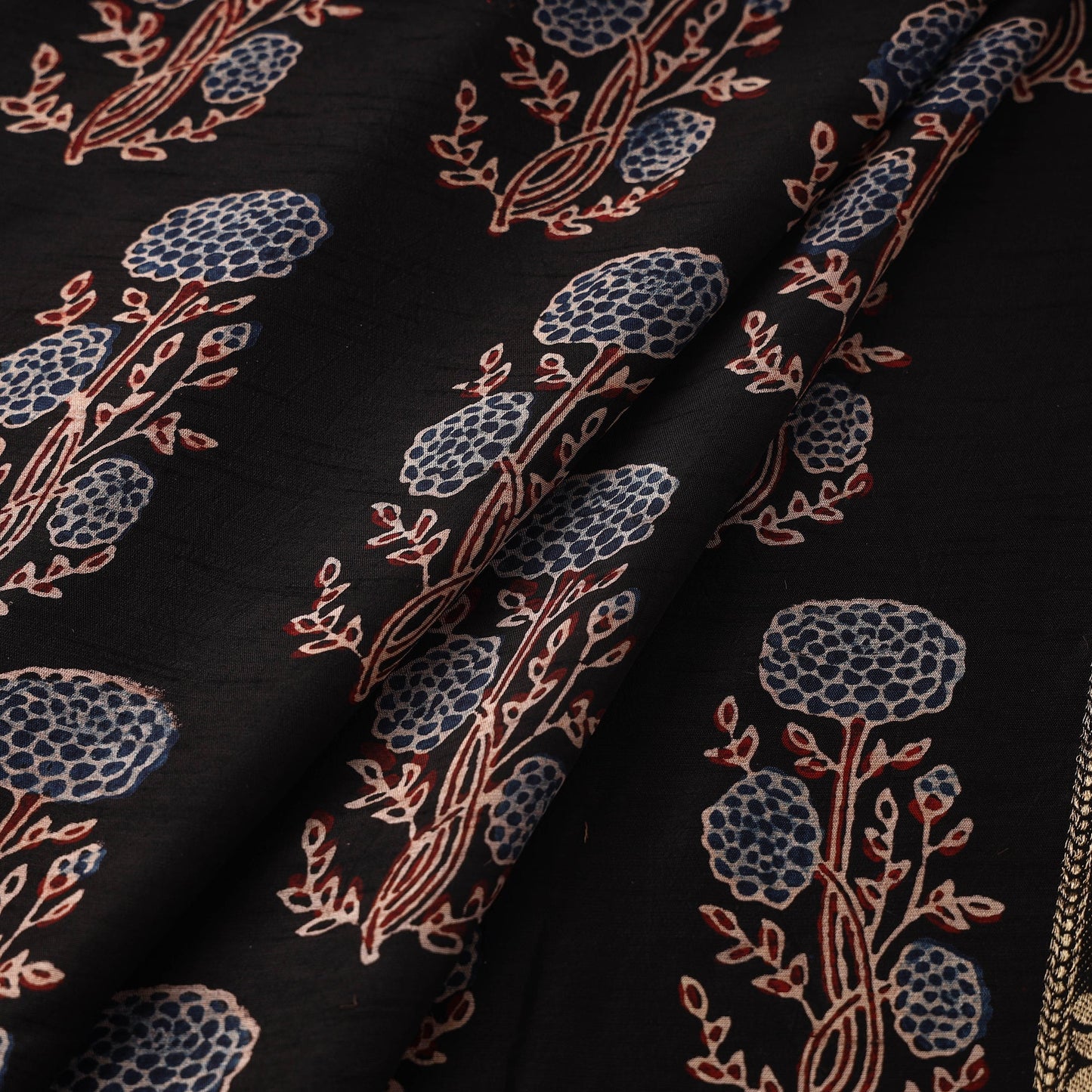 Natural dyed dola silk hand fabric 07 - handcrafted