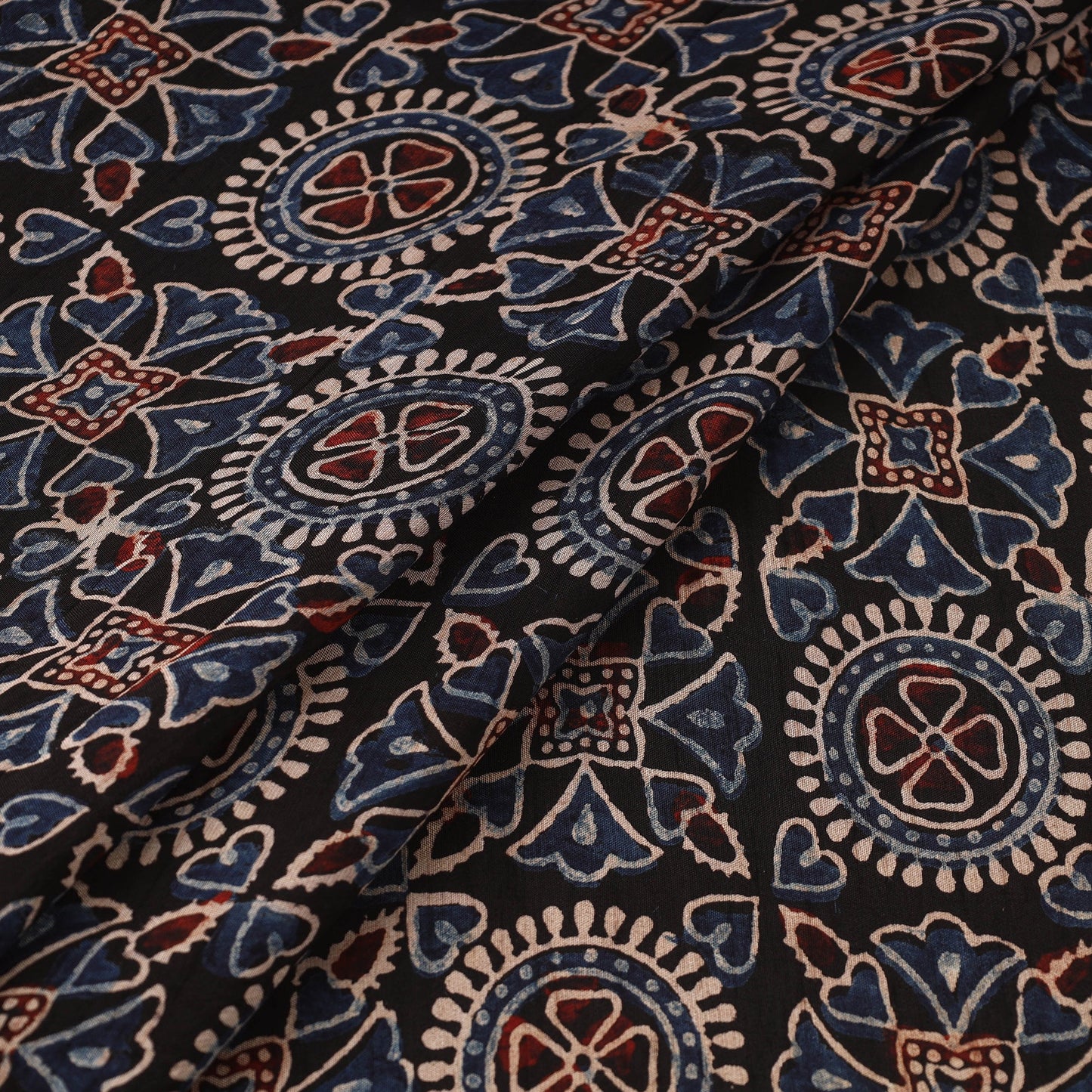 Natural dyed dola silk hand fabric 40 - handcrafted