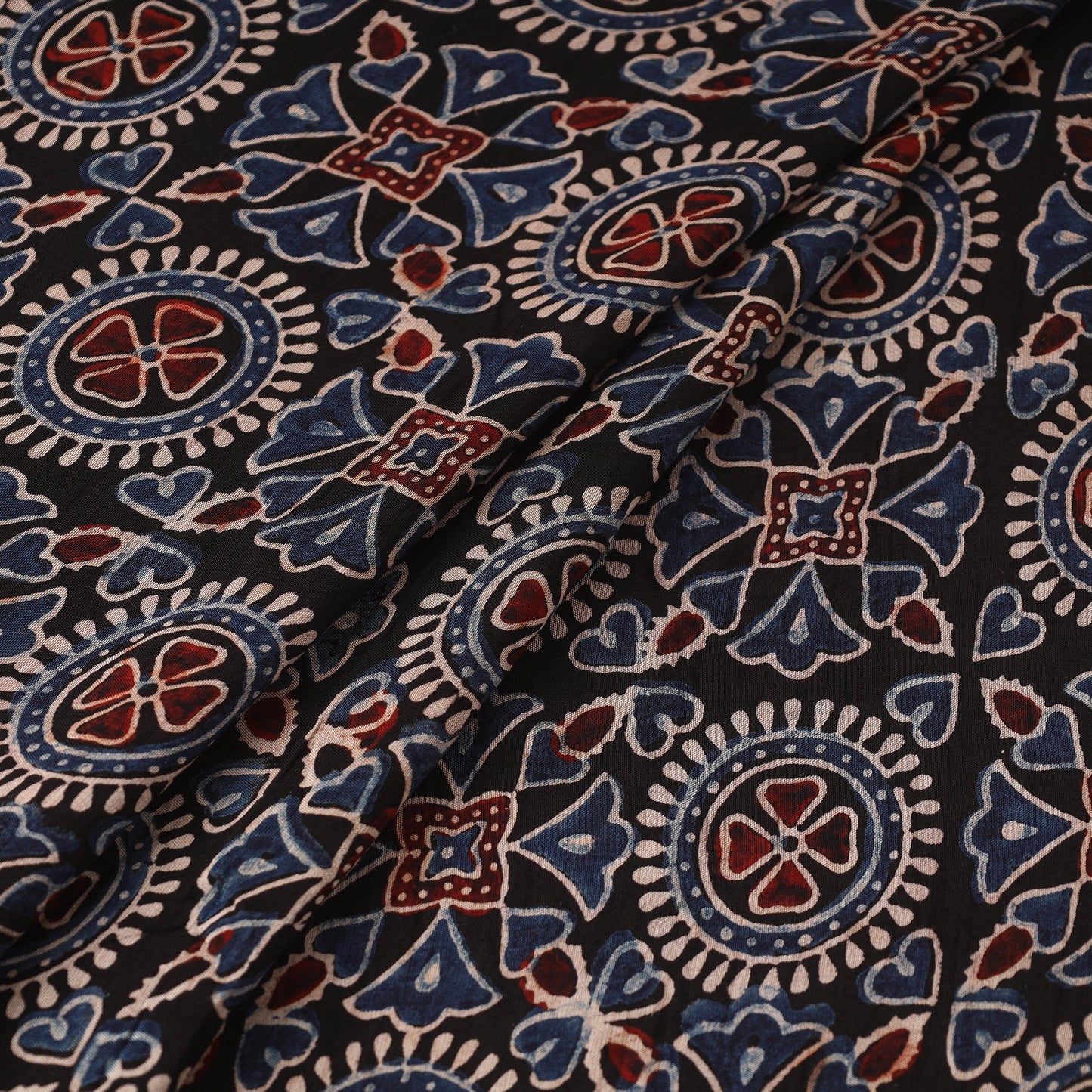 Natural dyed dola silk hand fabric 44 - handcrafted