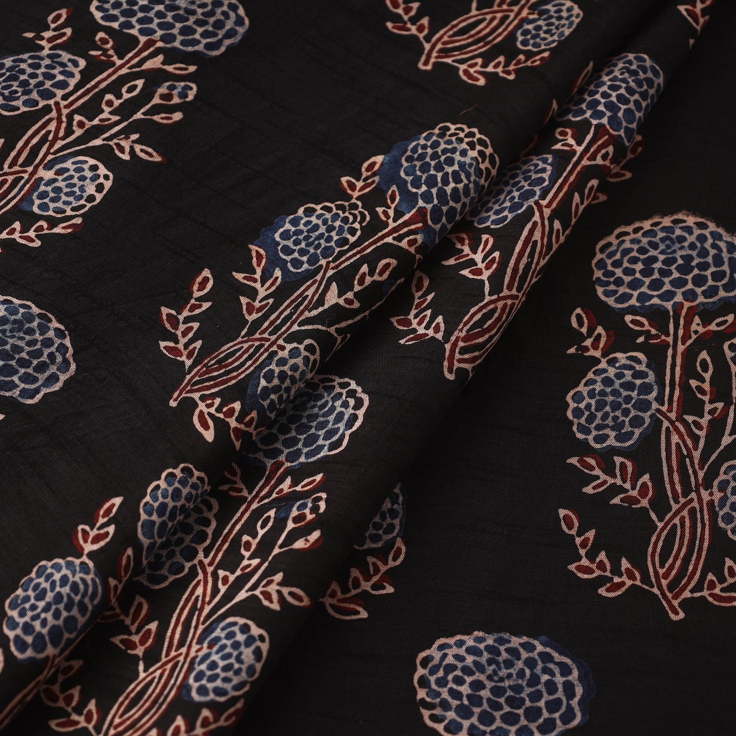 Natural dyed dola silk hand fabric 45 - handcrafted