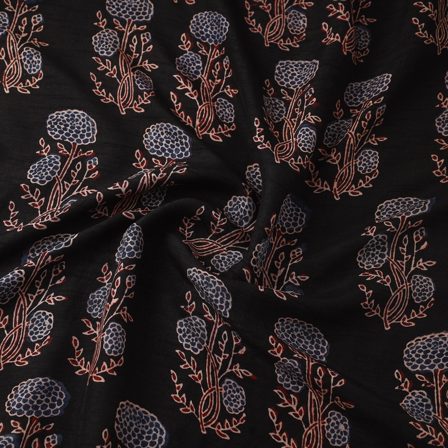 Natural dyed dola silk hand fabric 45 - handcrafted