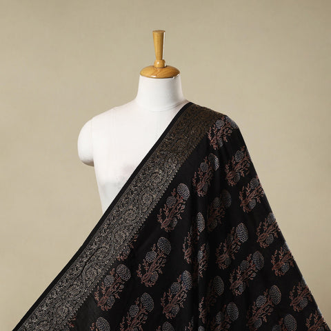 Natural dyed dola silk hand fabric 45 - handcrafted