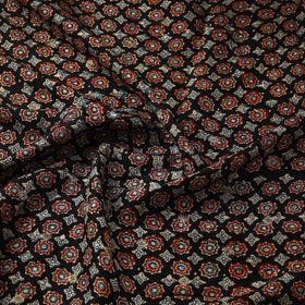 Natural dyed dola silk jacquard buti fabric 06 - handcrafted