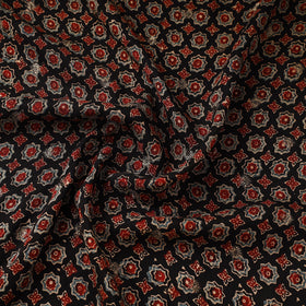 Black - natural dyed dola silk jacquard buti fabric 16