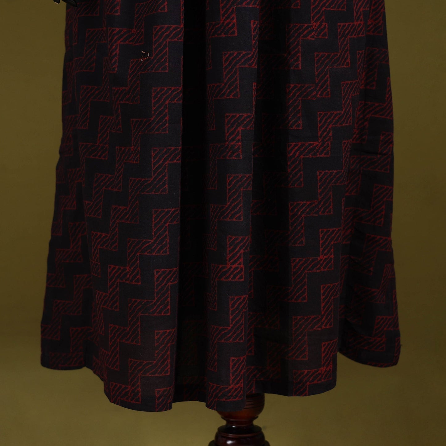 Natural dyed hand akola cotton long kaftan 33 - handcrafted