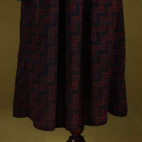 Natural dyed hand akola cotton long kaftan 33 - handcrafted