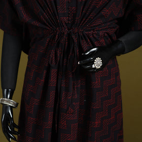 Natural dyed hand akola cotton long kaftan 33 - handcrafted