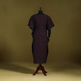 Natural dyed hand akola cotton long kaftan 34 - handcrafted