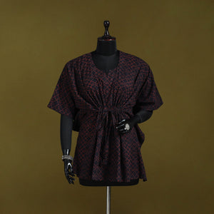 Natural dyed hand akola cotton short kaftan 49 - handcrafted