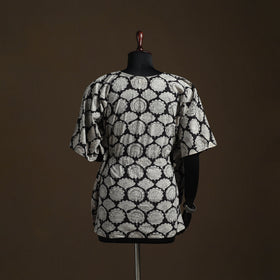 Natural dyed hand block bagru print gota work cotton kaftan