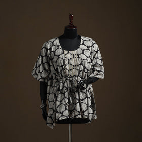 Natural dyed hand block bagru print gota work cotton kaftan