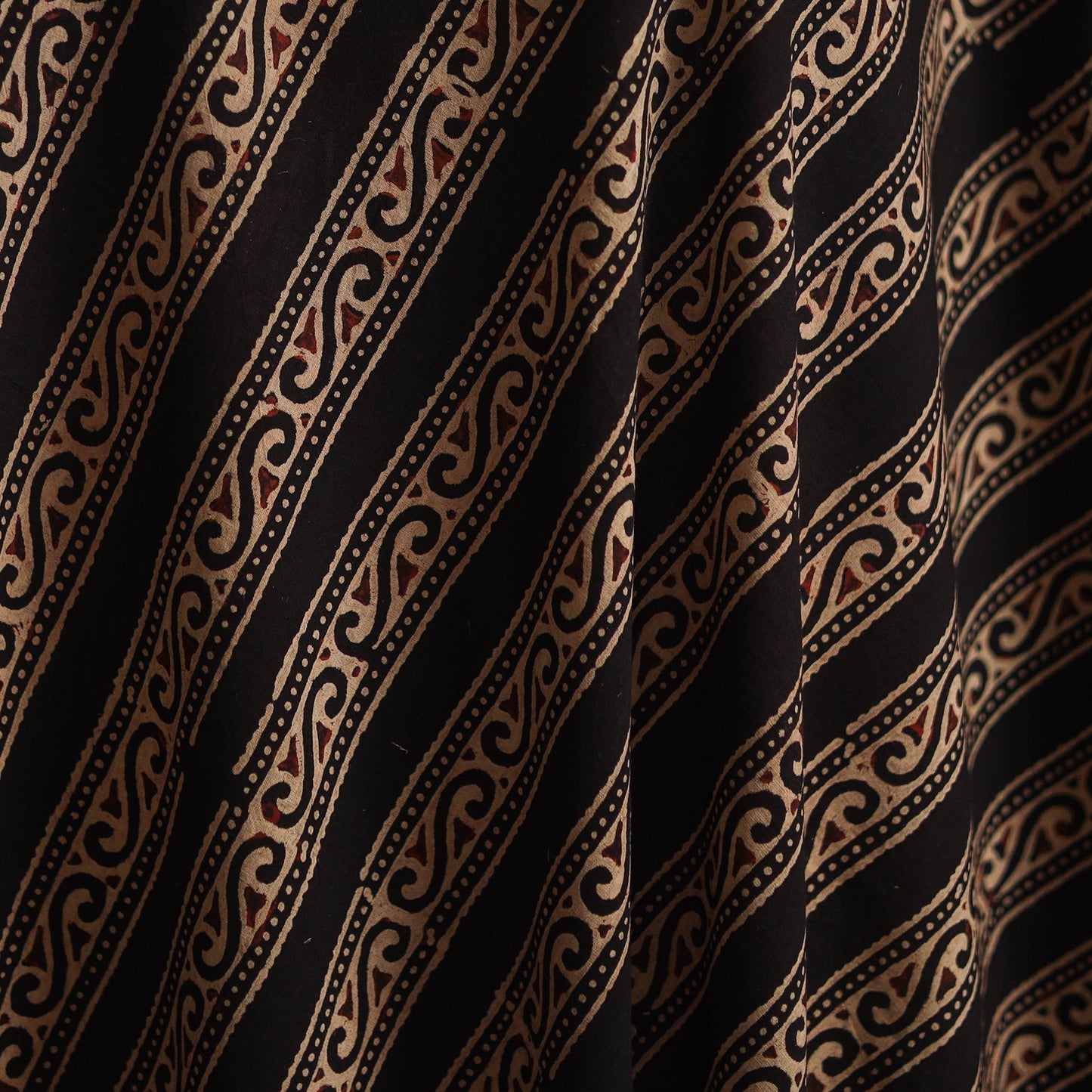 Natural dyed hand block cotton ajrakh print fabric 09