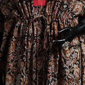 Natural dyed hand block kalamkari print cotton kaftan