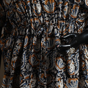 Natural dyed hand block kalamkari print cotton kaftan