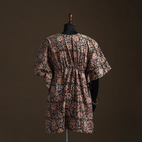 Natural dyed hand block kalamkari print cotton kaftan