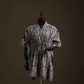 Natural dyed hand block kalamkari print cotton kaftan