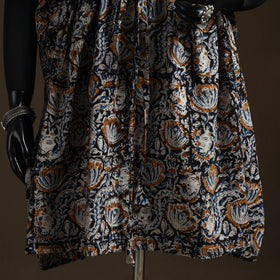 Natural dyed hand block kalamkari print cotton kaftan