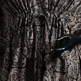 Natural dyed hand block kalamkari print cotton kaftan