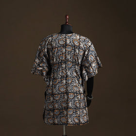 Natural dyed hand block kalamkari print cotton kaftan