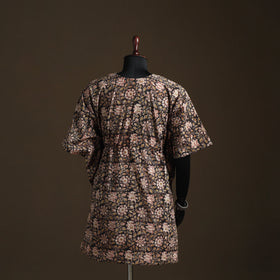 Natural dyed hand block kalamkari print cotton kaftan