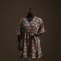 Natural dyed hand block kalamkari print cotton kaftan