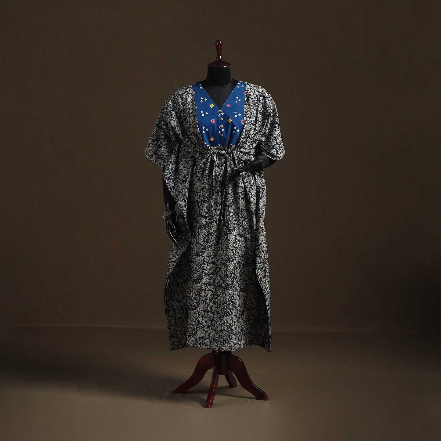 Natural dyed hand block kalamkari print patchwork cotton