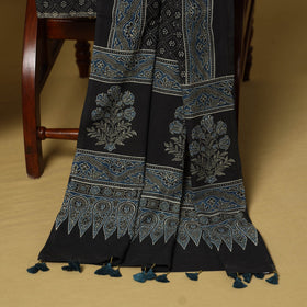 Black - natural dyed hand 3pc unstitched dress material 10