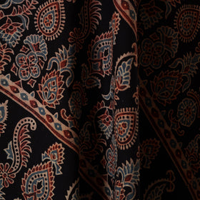 Black - natural dyed hand cotton fabric 02 - handcrafted