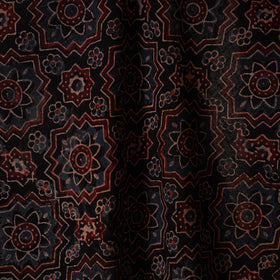 Black - natural dyed hand cotton fabric 12 - handcrafted