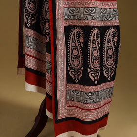 Black - natural dyed hand cotton bagh dupatta 11