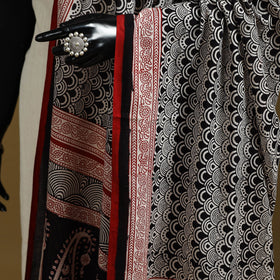 Black - natural dyed hand cotton bagh dupatta 11