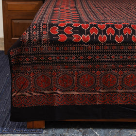Black - natural dyed cotton double bed sheet set 02